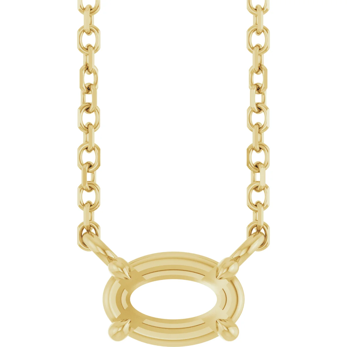 Solitaire Necklace in 14K Yellow Gold | Haejin Jewelry Brooklyn