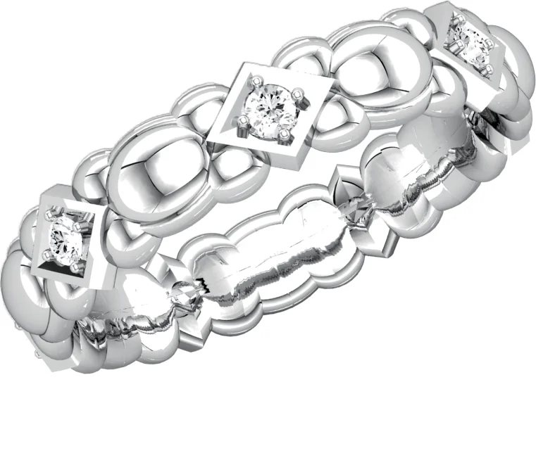 First Light band in 14K White Gold | Haejin Jewelry Brooklyn