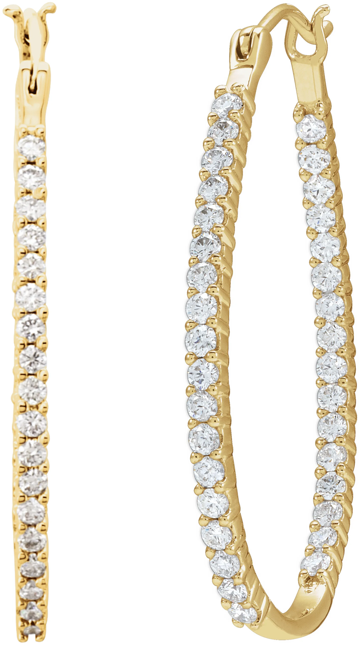 Inside-Outside U-Hoop Earrings view 2