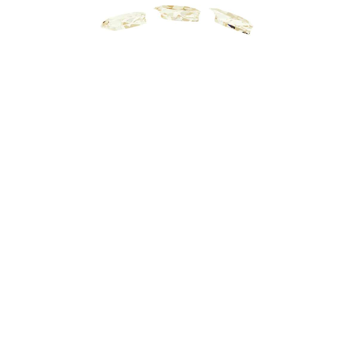 Three-Stone Sculptural Anniversary Band view 2