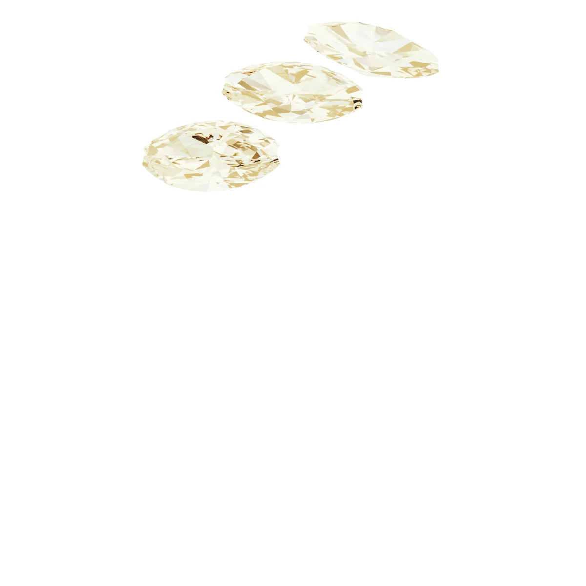 Three-Stone Sculptural Anniversary Band band in 14K White Gold | Haejin Jewelry Brooklyn