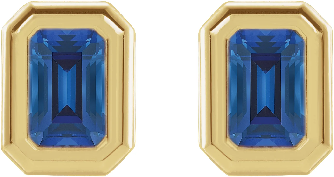 Emerald Solitaire Earrings view 2