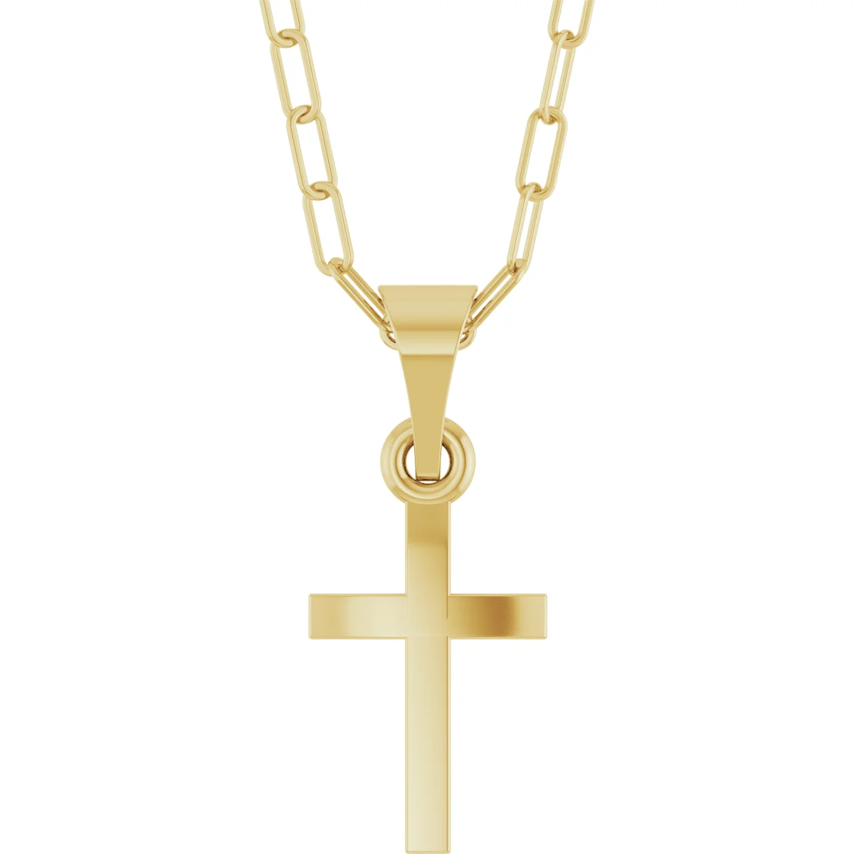Cross Necklace engagement ring setting