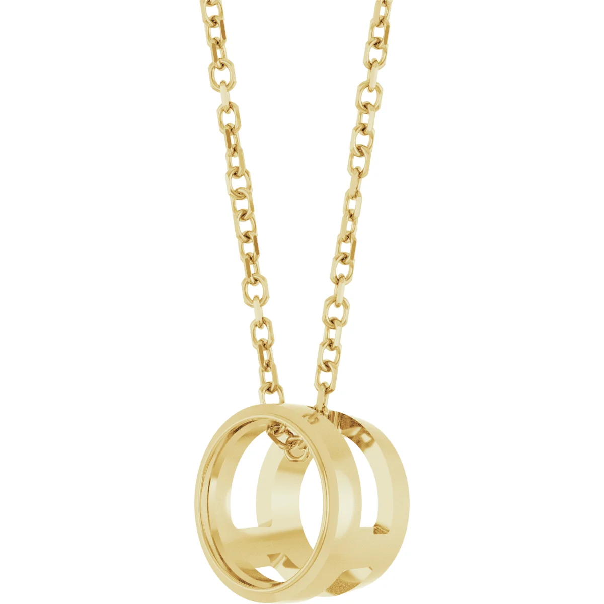 Solitaire Bezel-Set Necklace view 2