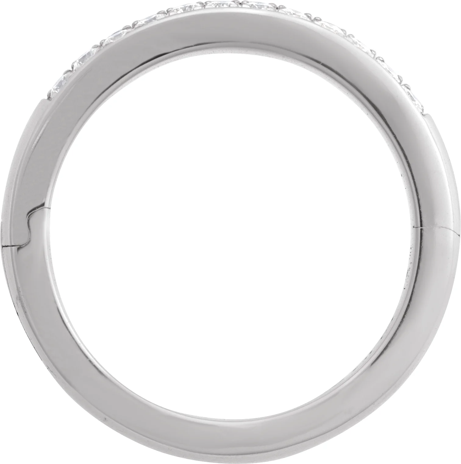 CLIQ® Hinged Adjustable Double Row Anniversary Band view 3