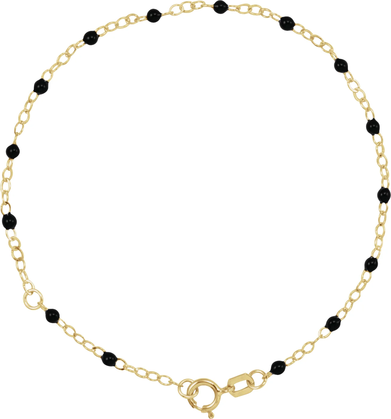 2 mm Enamel Bead Adjustable Chain engagement ring setting