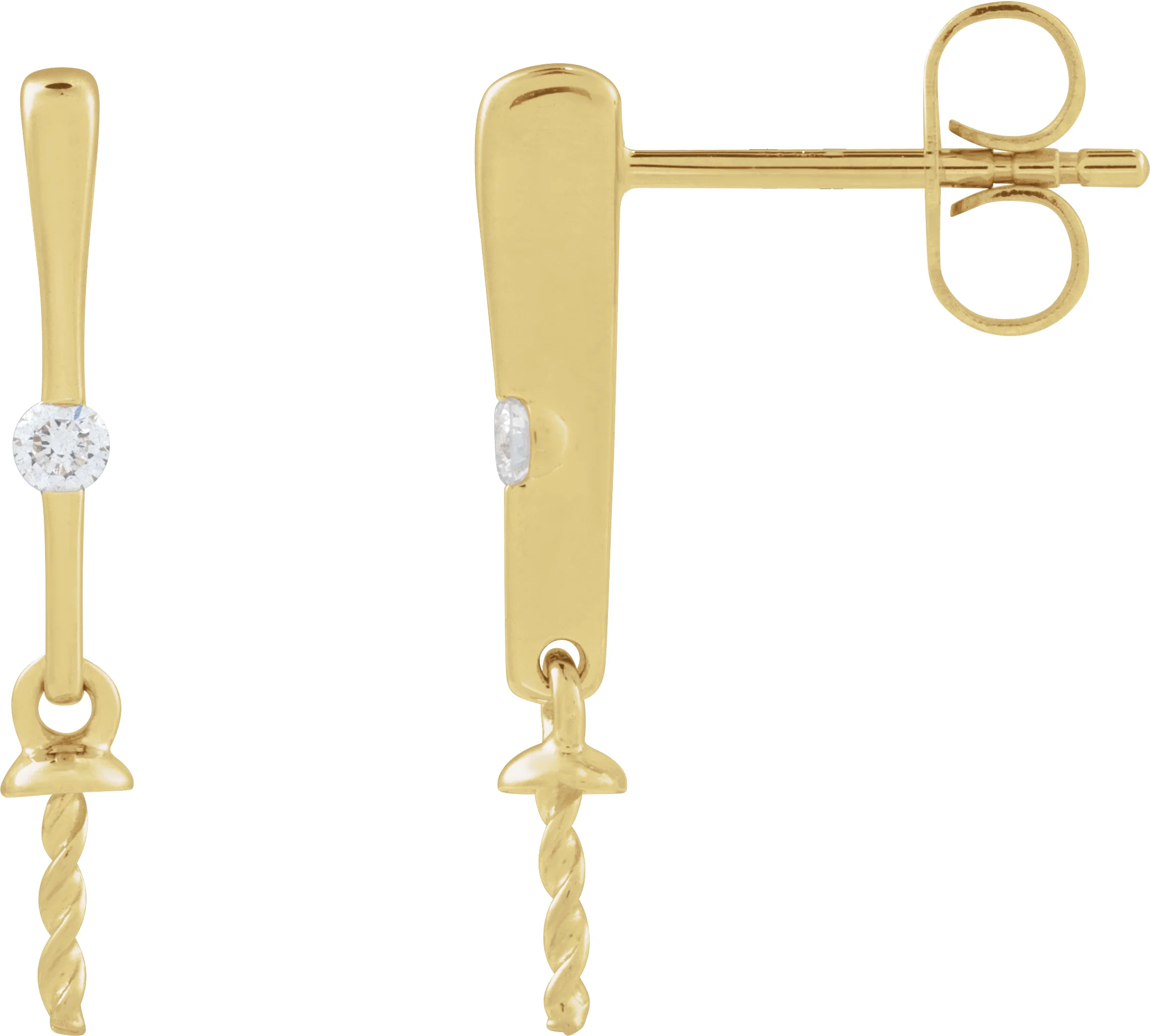 Accented Pearl Earrings engagement ring setting