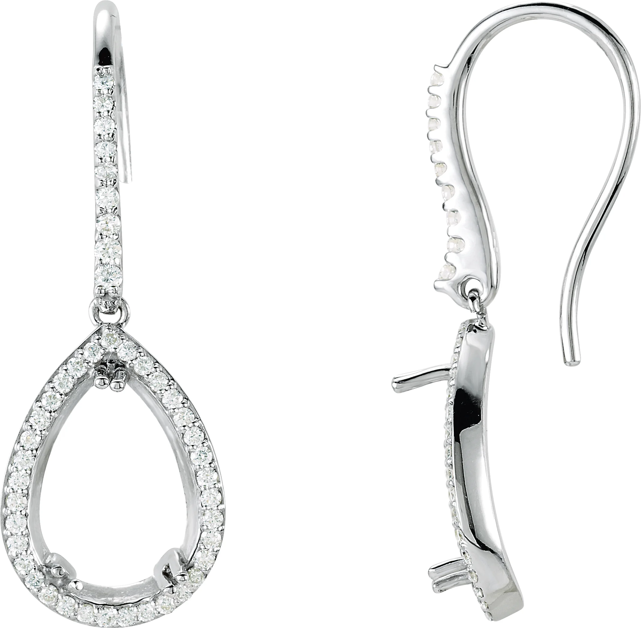 Halo-Style Earrings engagement ring setting