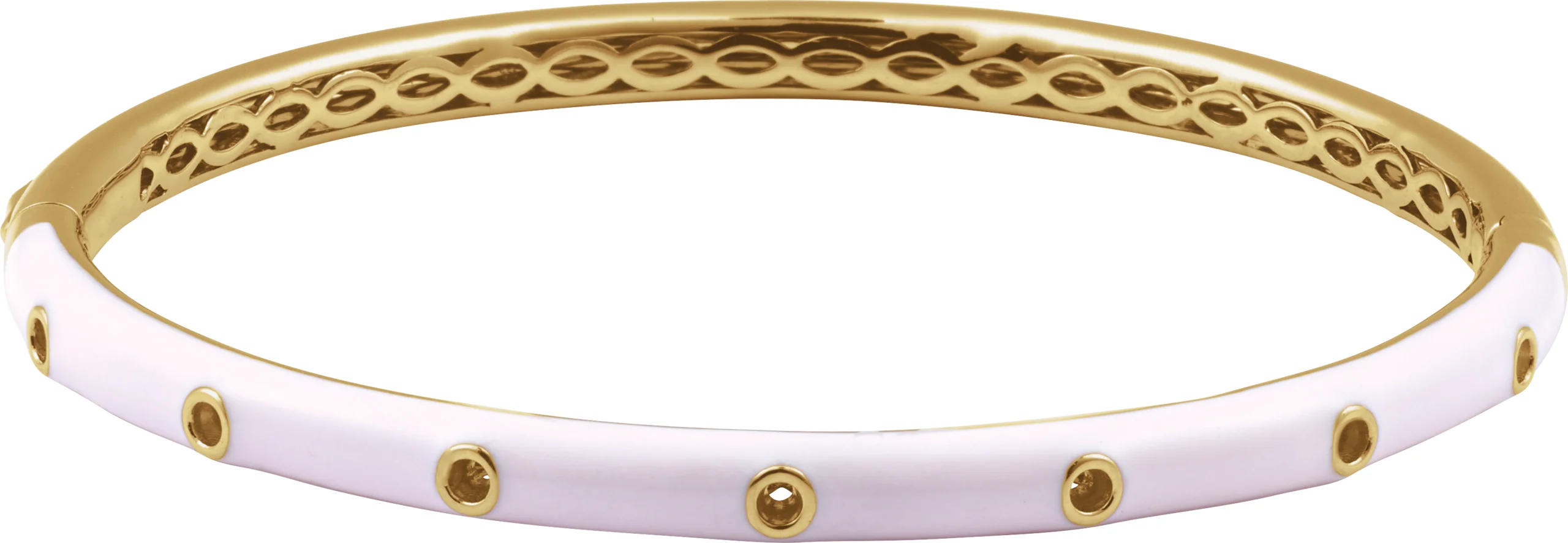 Accented Bangle Bracelet in 14K Yellow Gold | Haejin Jewelry Brooklyn