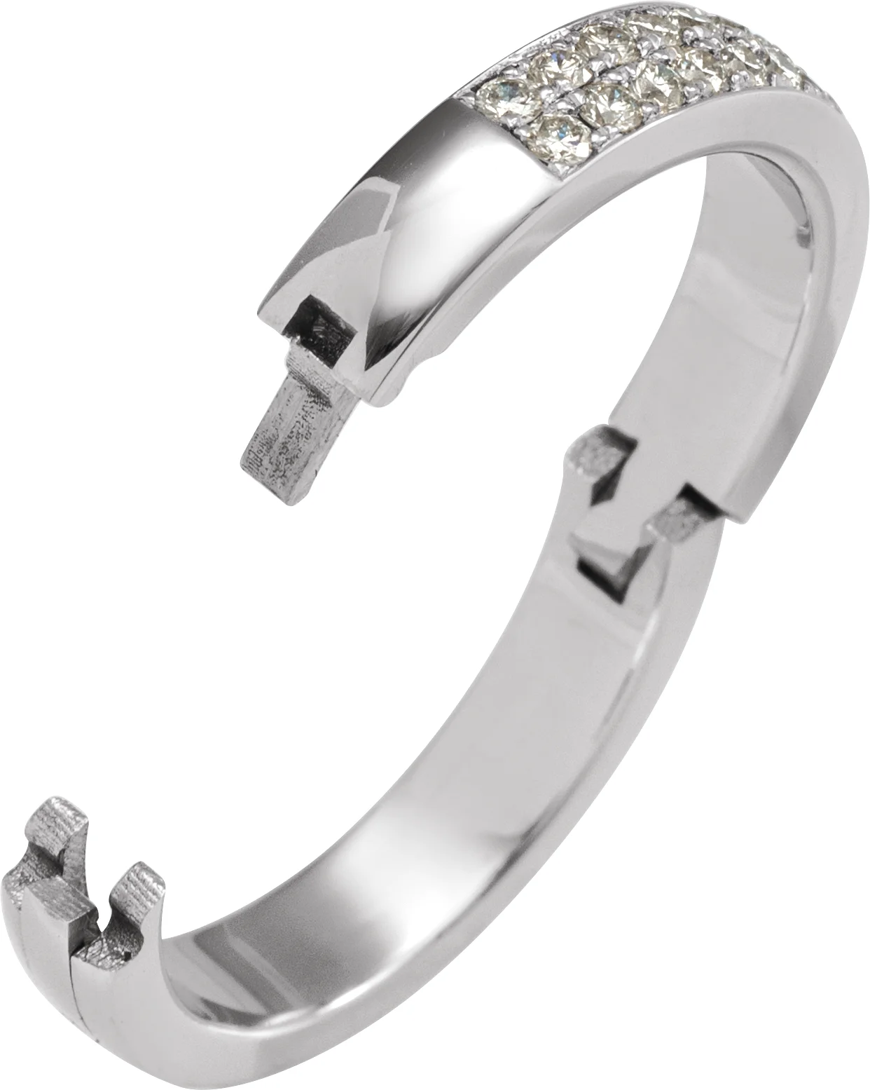 CLIQ® Hinged Adjustable Double Row Anniversary Band view 2