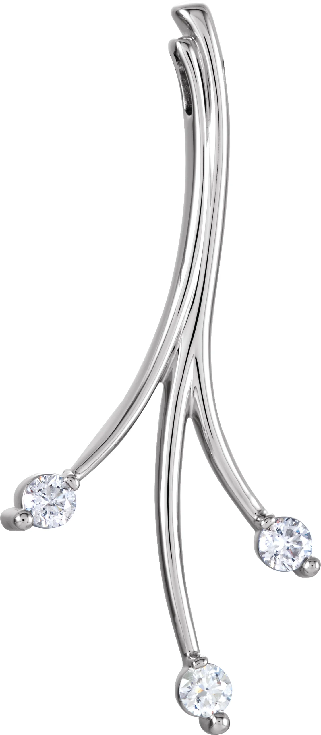 Three-Stone Freeform Pendant in 14K Yellow Gold | Haejin Jewelry Brooklyn