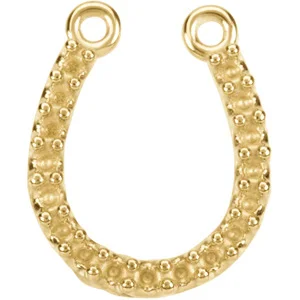 Petite Horseshoe Necklace Center engagement ring setting