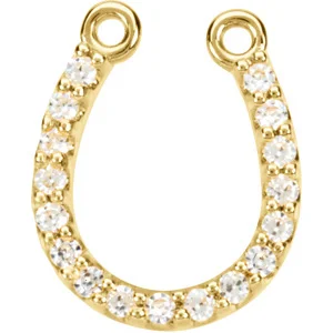 Petite Horseshoe Necklace Center view 3