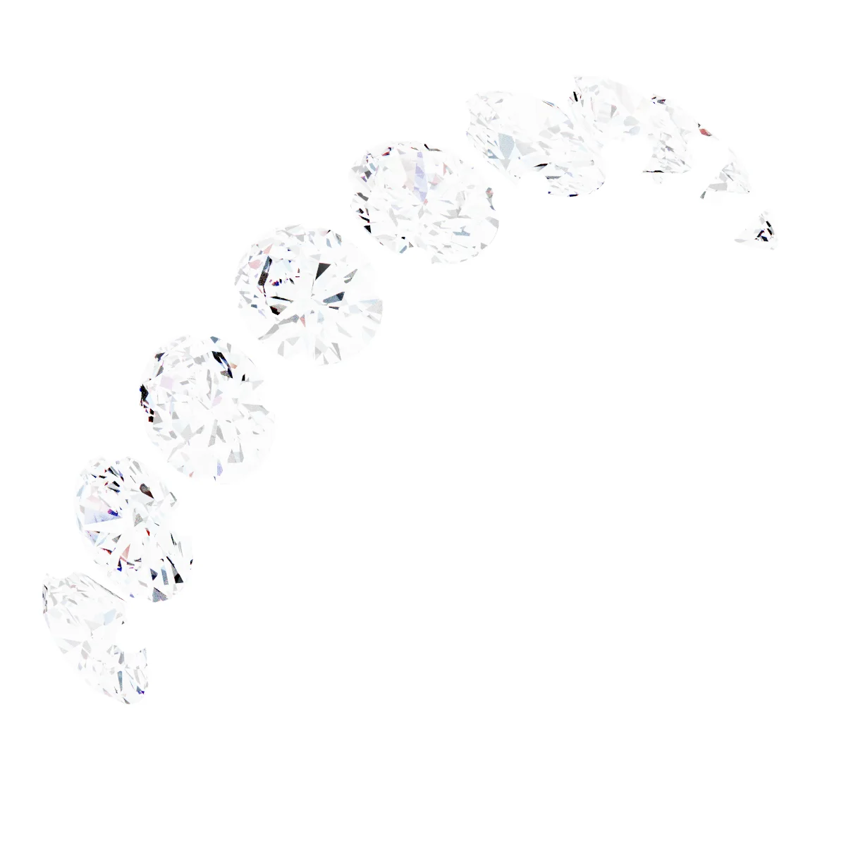 Eleven-Stone U-Prong Hidden Heart Anniversary Band band in 14K White Gold | Haejin Jewelry Brooklyn