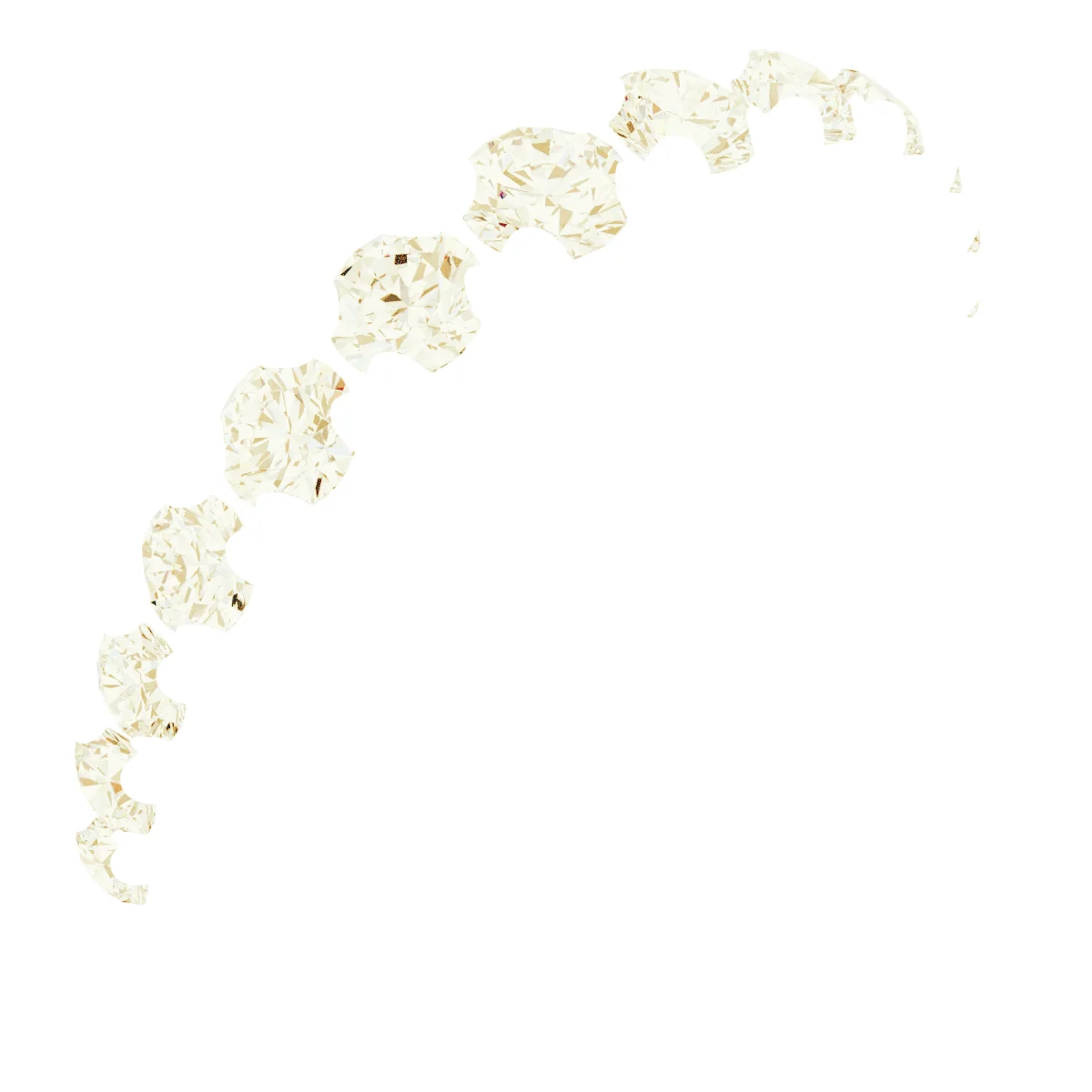 French-Set Graduated Anniversary Band band in 14K White Gold | Haejin Jewelry Brooklyn