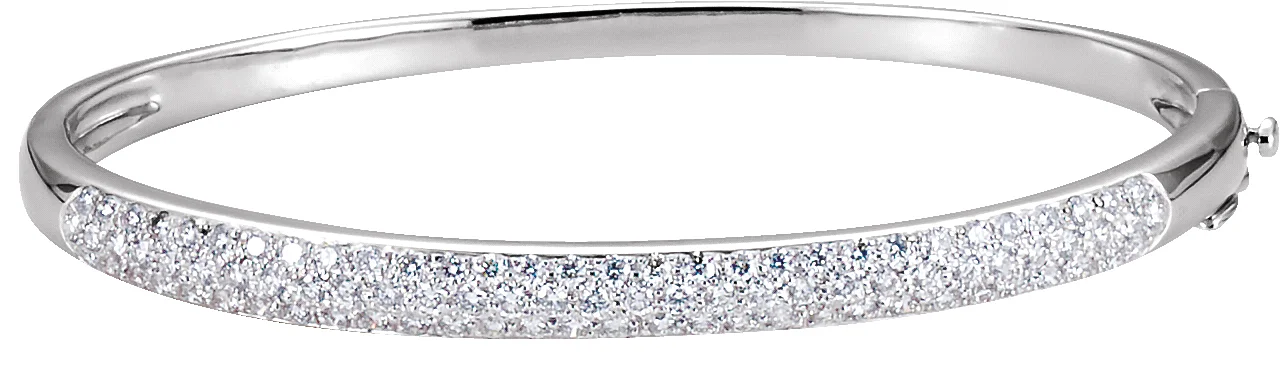 Accented Bangle Bracelet  engagement ring setting