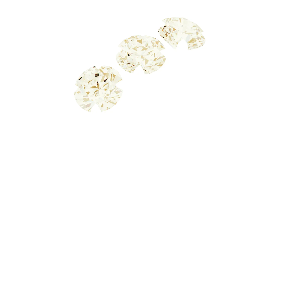 Three Points band in 14K White Gold | Haejin Jewelry Brooklyn