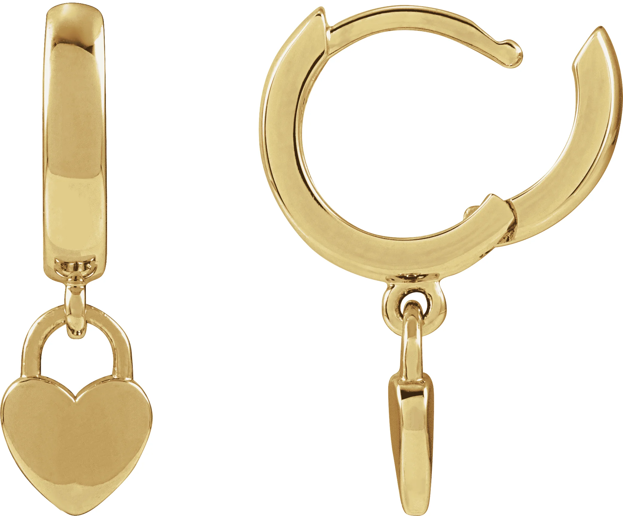 Heart Hoop Earrings view 2