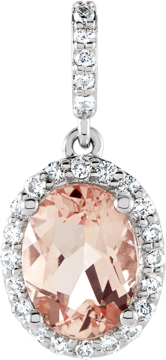 Halo-Style Pendant engagement ring setting