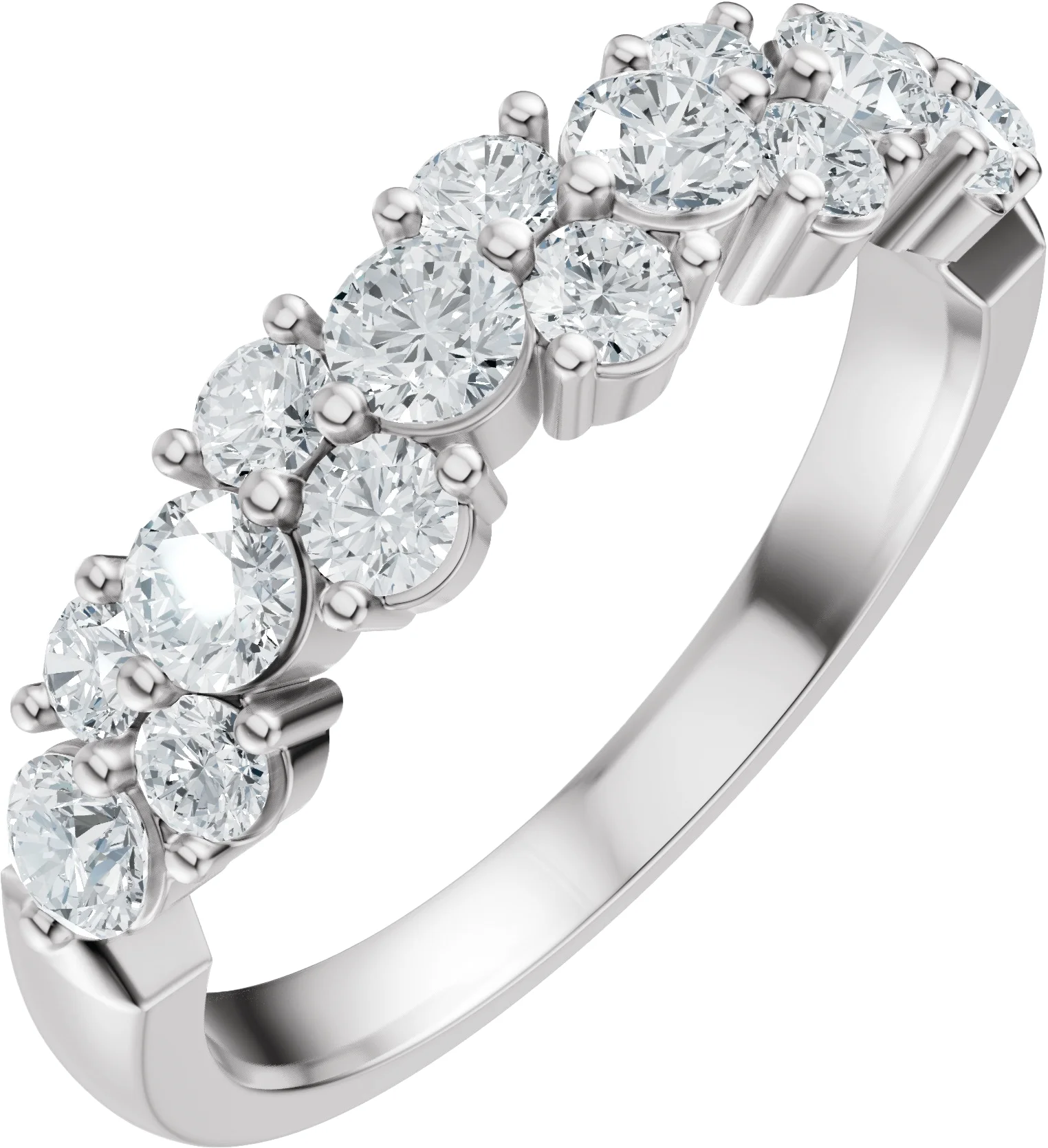 Cluster Anniversary Band engagement ring setting