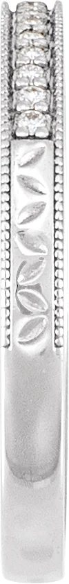 Milgrain Edge Sculptural Anniversary Band view 3