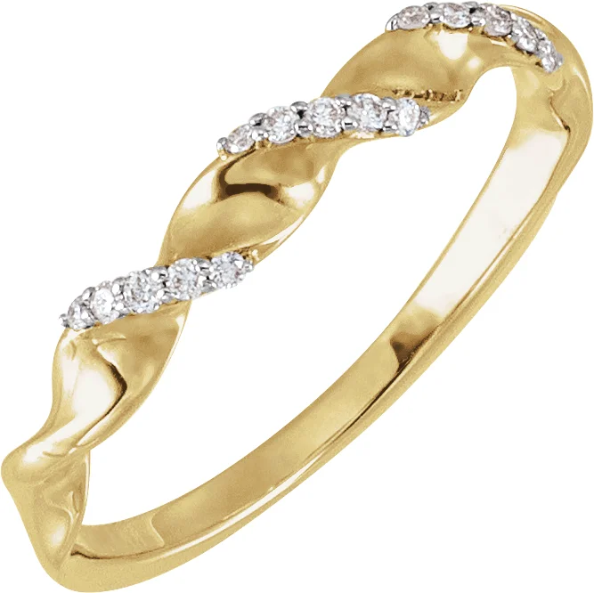 Twisted Anniversary Band band in 14K White Gold | Haejin Jewelry Brooklyn