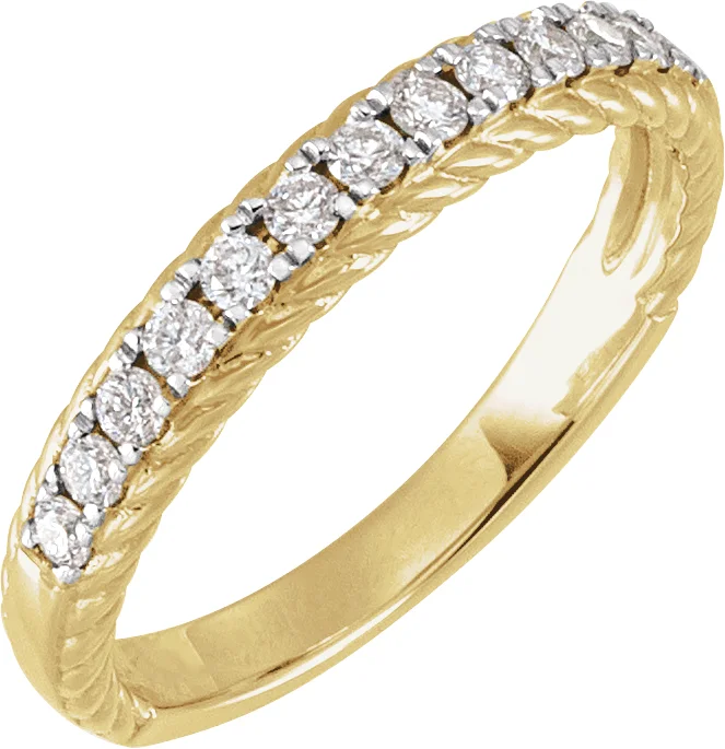 Rope Anniversary Band band in 14K White Gold | Haejin Jewelry Brooklyn