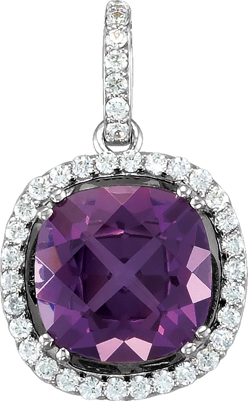 Halo-Style Necklace or Pendant engagement ring setting