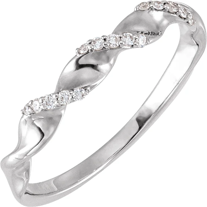 Twisted Anniversary Band engagement ring setting