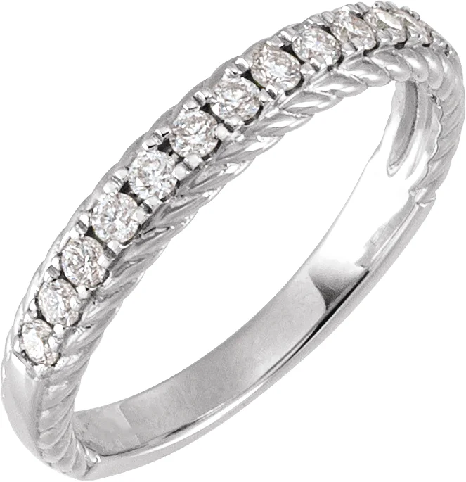 Rope Anniversary Band engagement ring setting