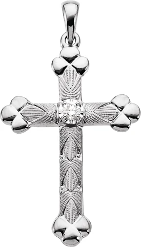 Cross Pendant  engagement ring setting