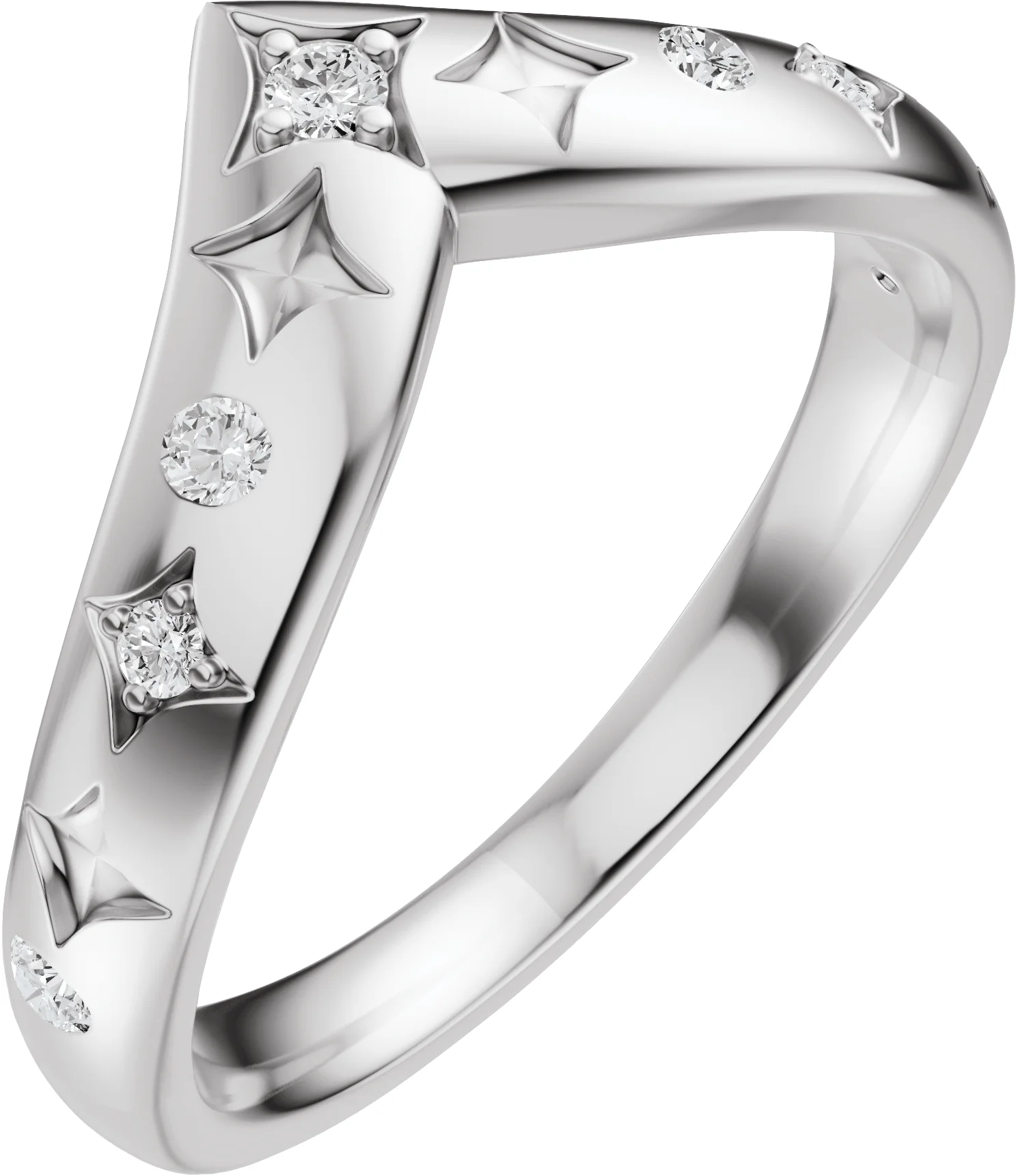Soft Arc band in 14K White Gold | Haejin Jewelry Brooklyn