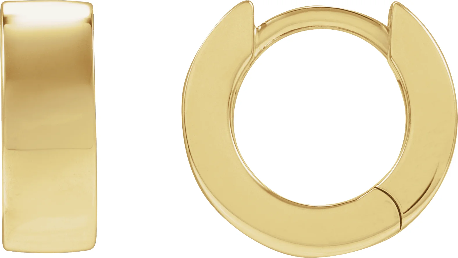 Hinged Hoop Earrings in 14K Yellow Gold | Haejin Jewelry Brooklyn