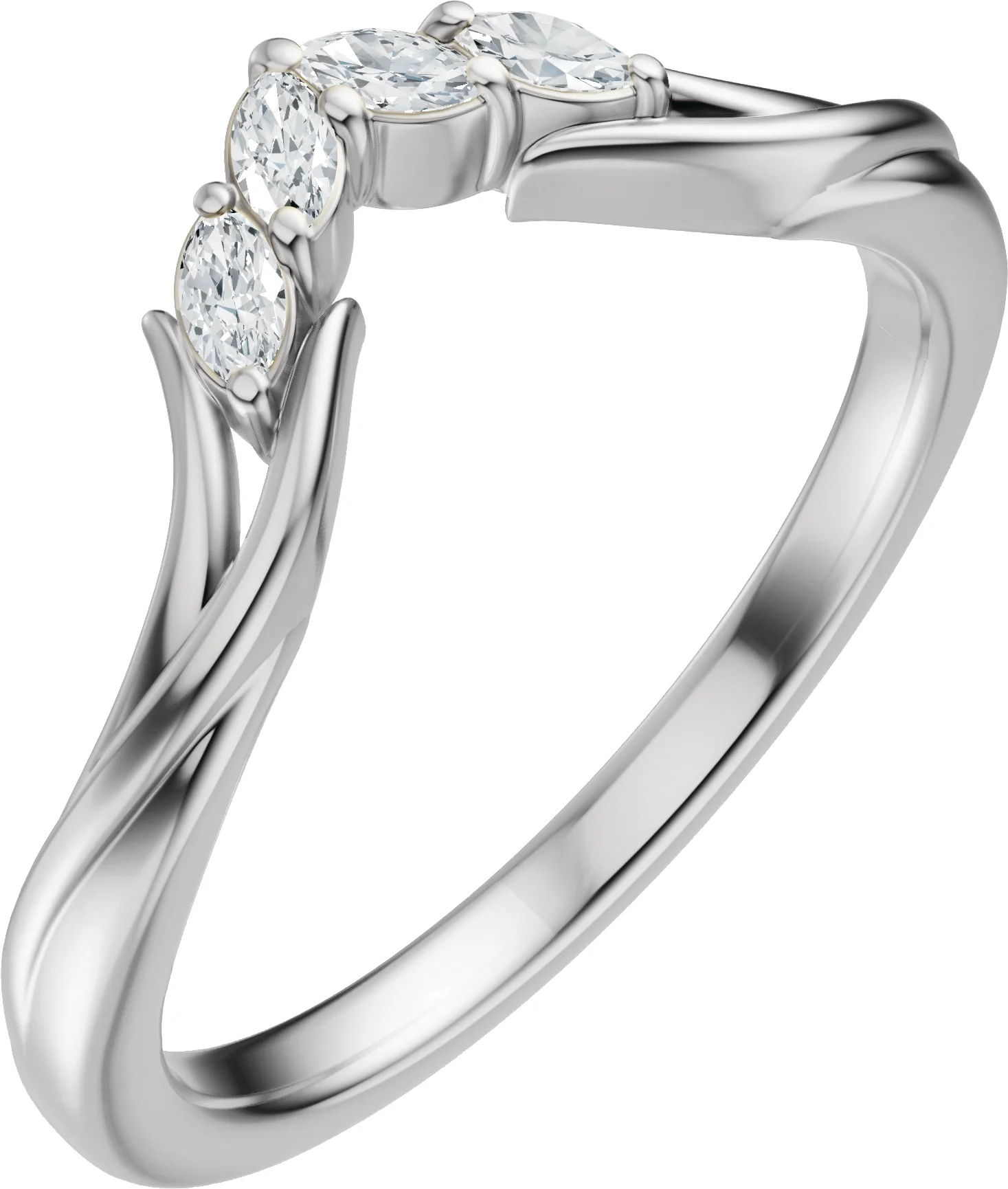 Soft Arc engagement ring setting