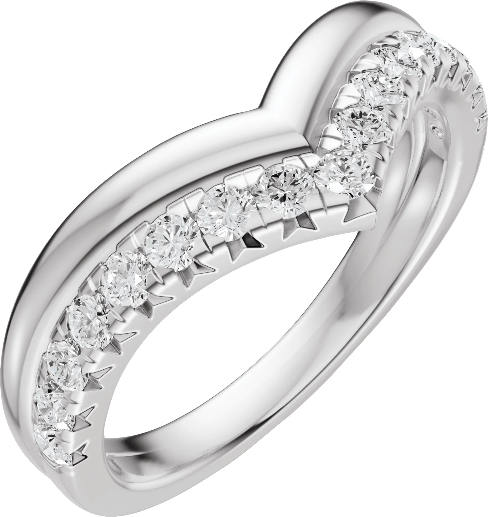 Soft Arc band in 14K White Gold | Haejin Jewelry Brooklyn
