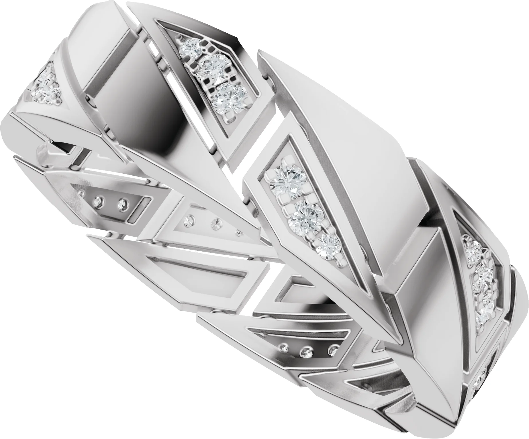 Patterned Eternity Band view 5