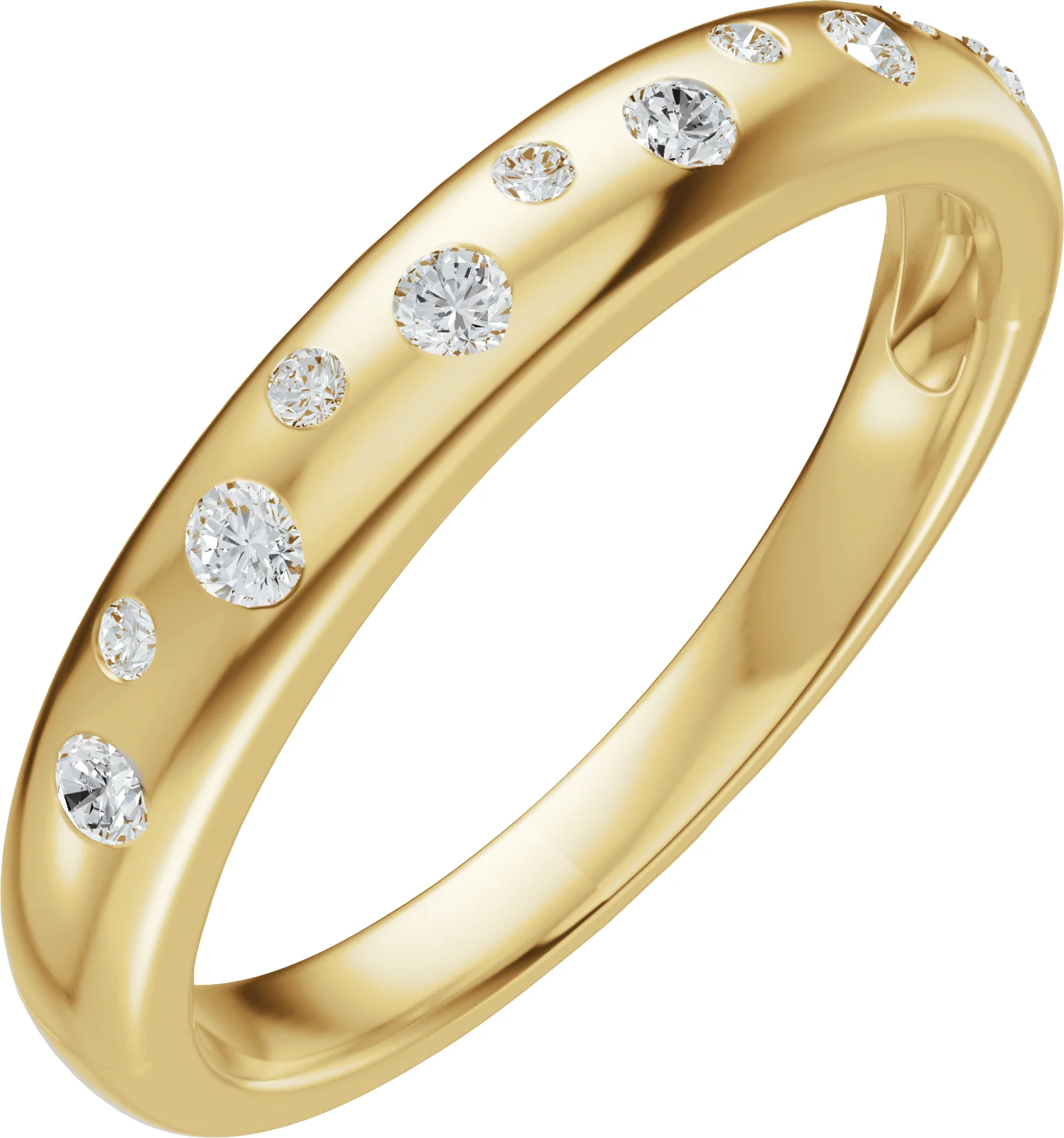 Long Bond band in 14K White Gold | Haejin Jewelry Brooklyn