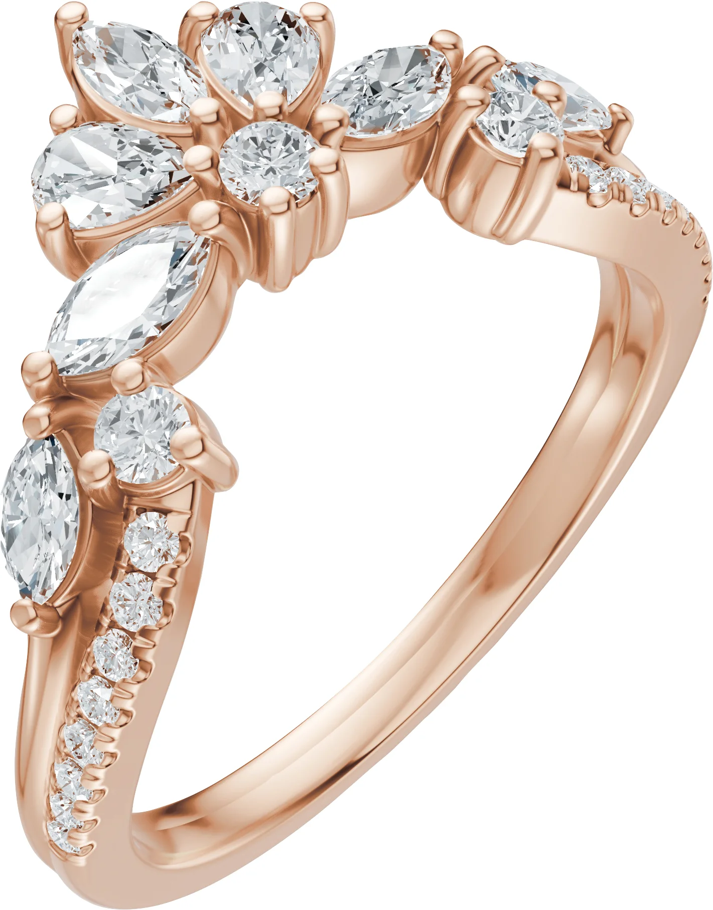 Soft Arc engagement ring setting