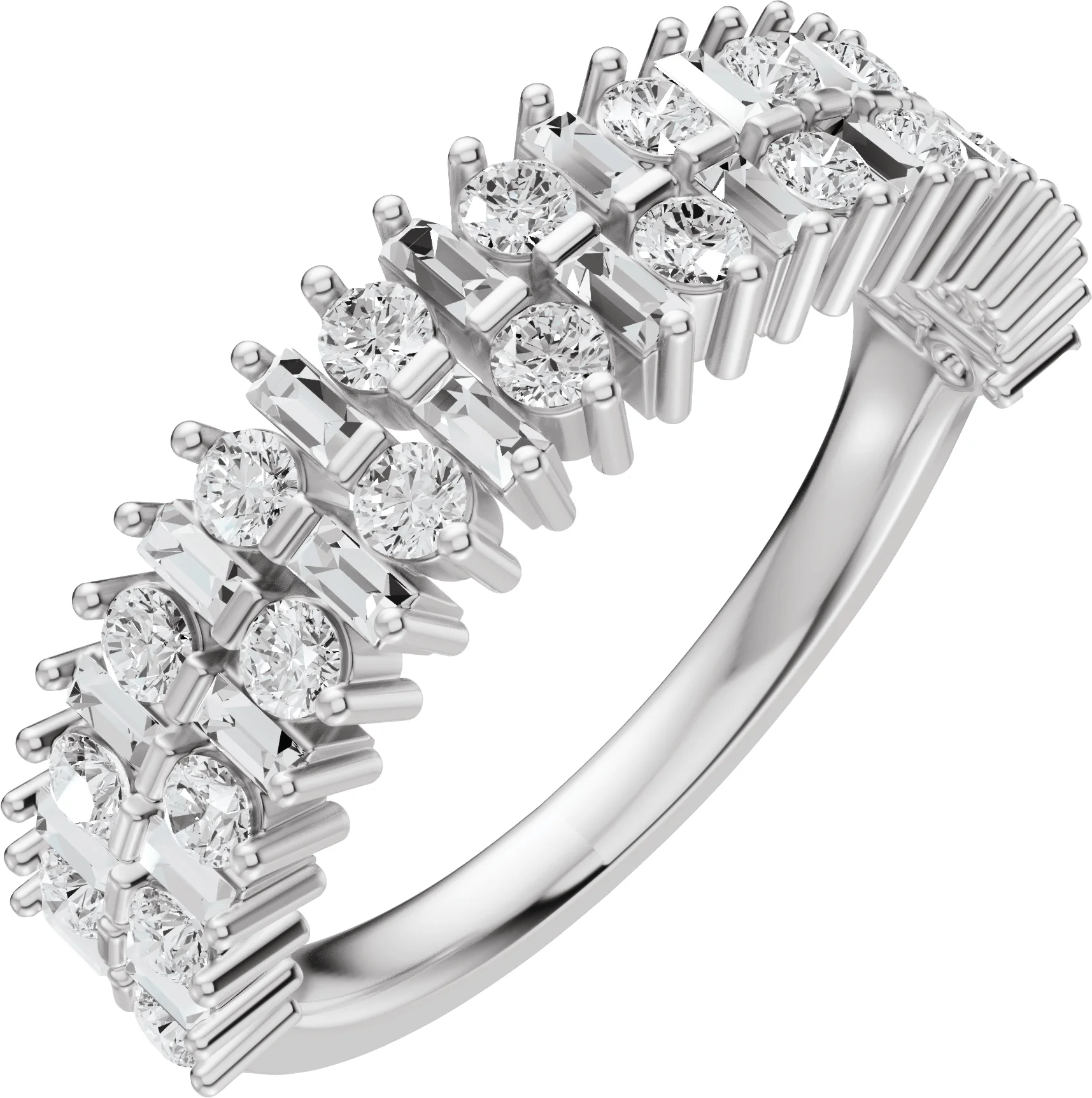 Long Bond band in 14K White Gold | Haejin Jewelry Brooklyn