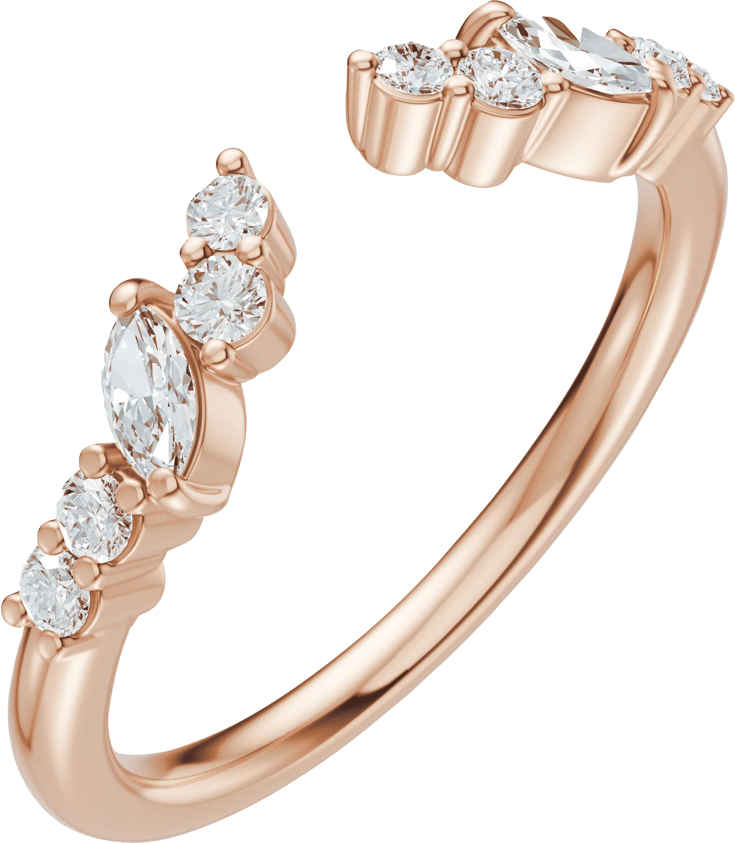 Open Shore engagement ring setting