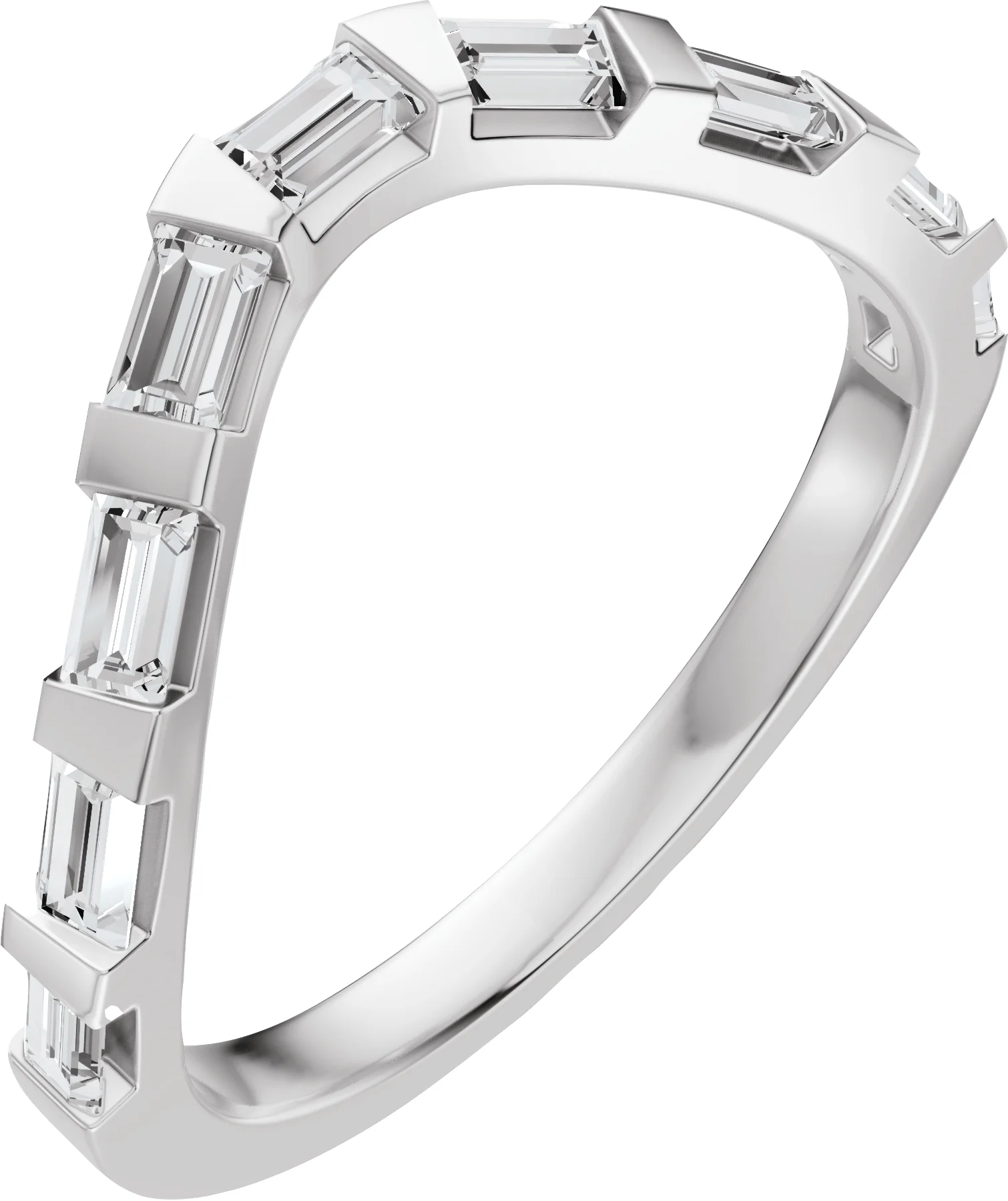 Soft Arc engagement ring setting