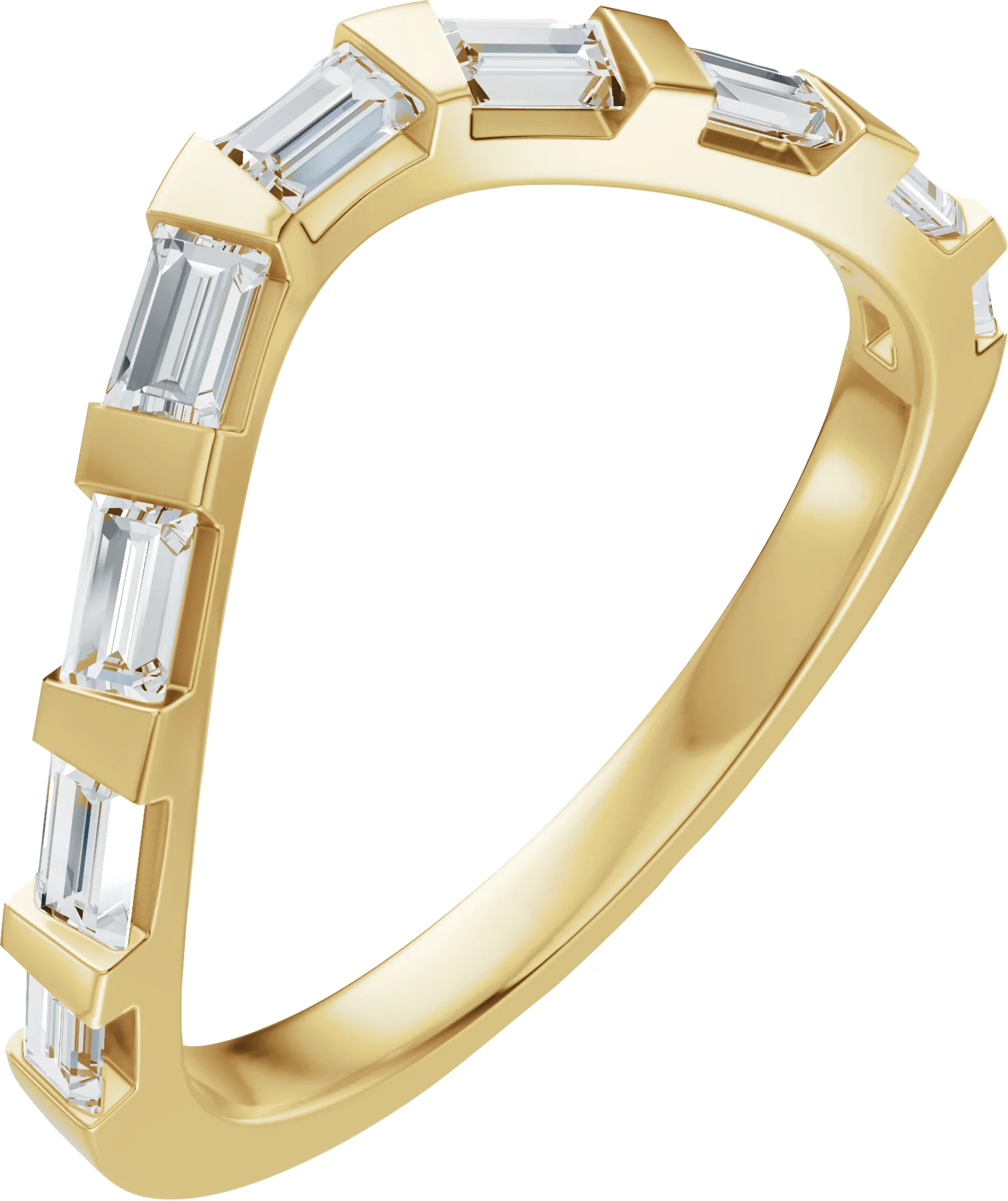 Soft Arc band in 14K White Gold | Haejin Jewelry Brooklyn