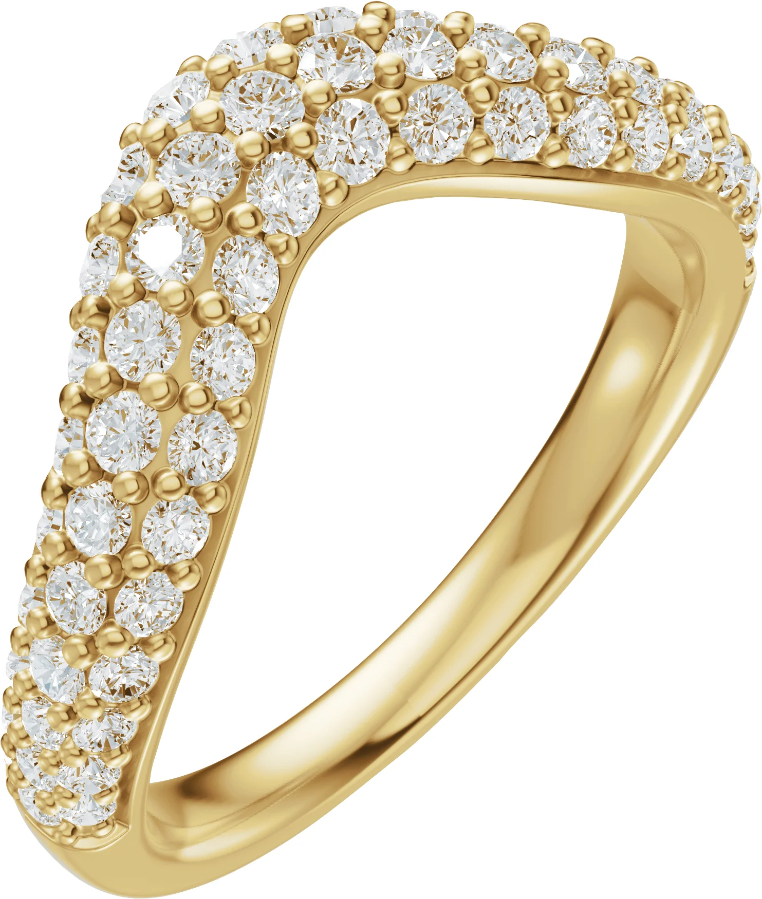 Soft Arc band in 14K White Gold | Haejin Jewelry Brooklyn