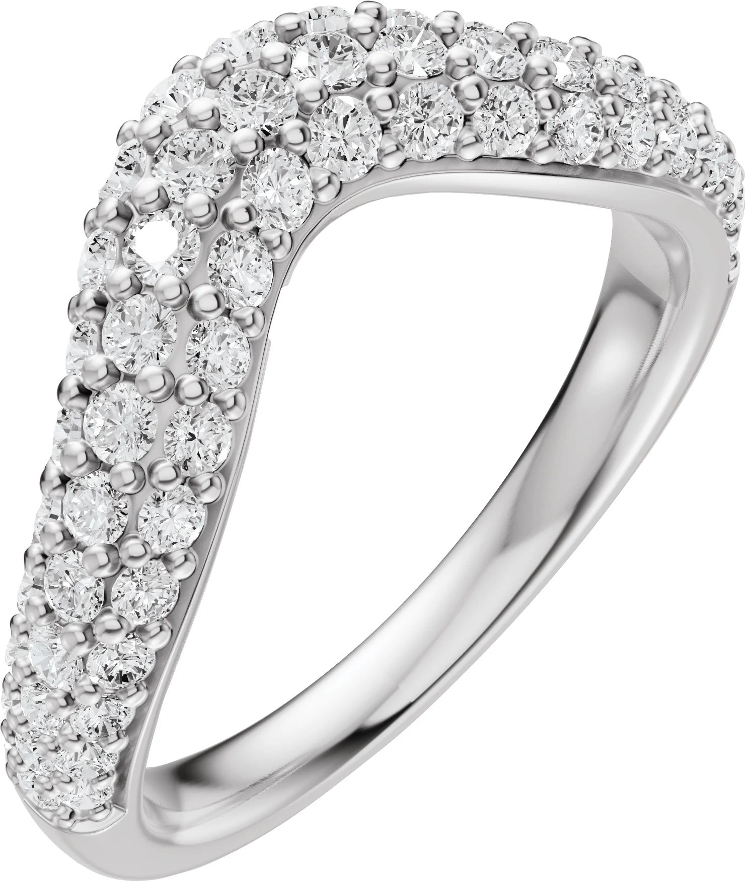 Soft Arc engagement ring setting