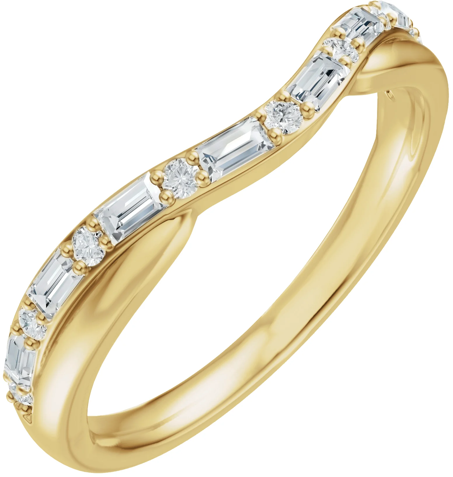 Soft Arc band in 14K White Gold | Haejin Jewelry Brooklyn