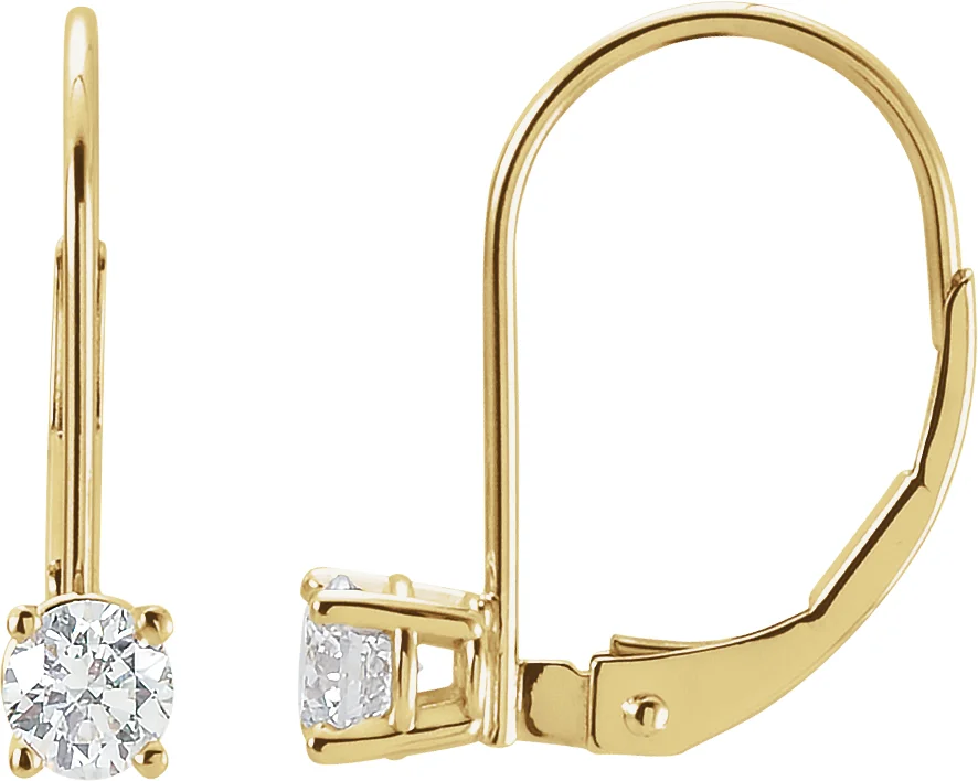 Round Lever Back Earrings engagement ring setting