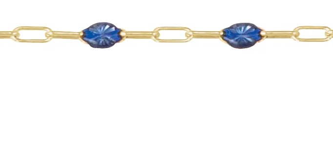 1.6 mm Enamel Bead Paperclip-Style Chain view 2