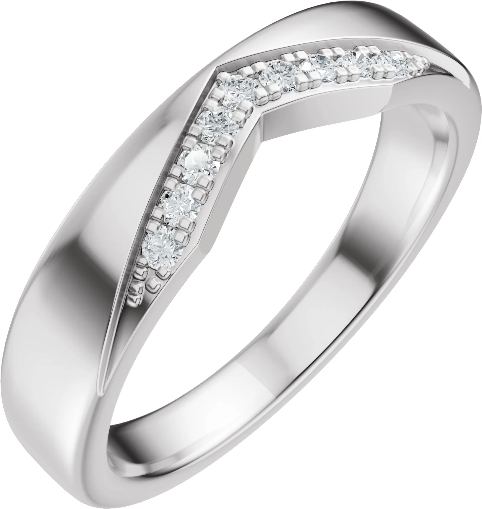 Soft Arc engagement ring setting