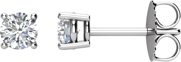 Round 4-Prong Stud Earrings  engagement ring setting