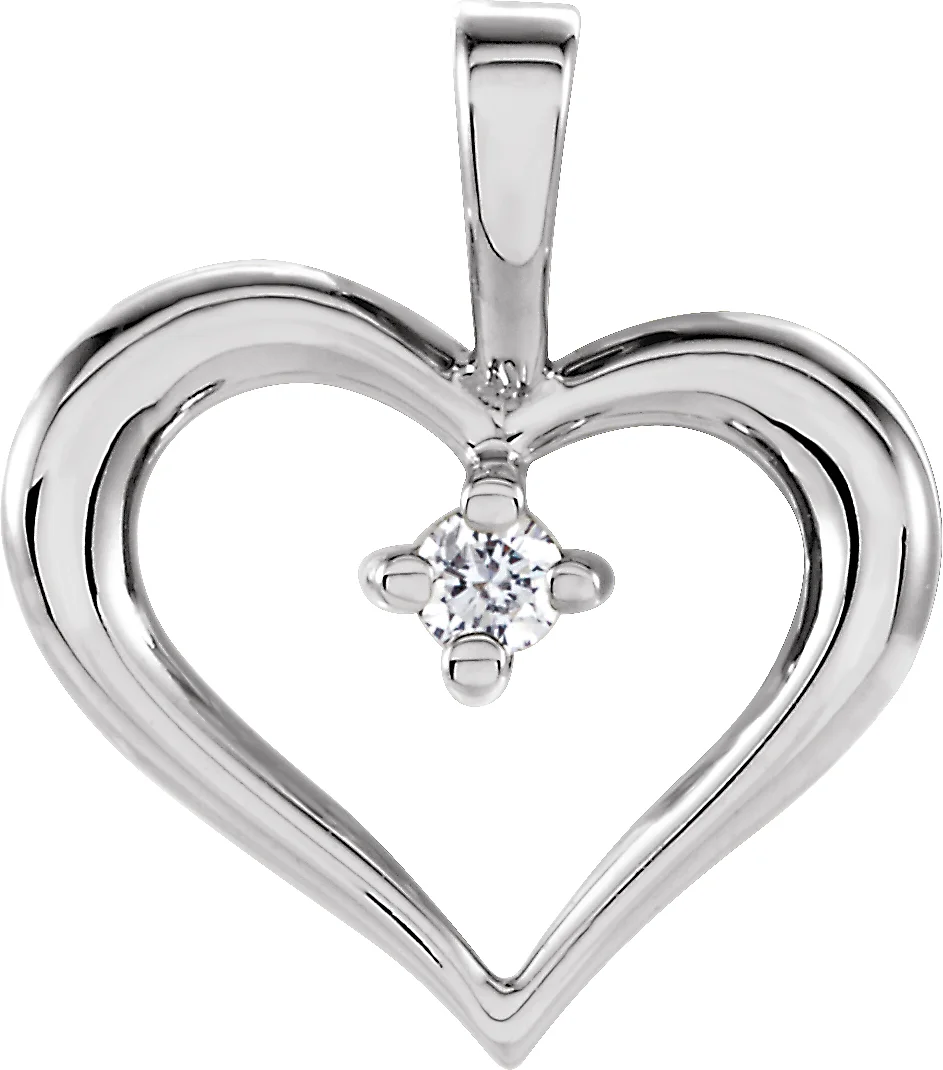 Heart Pendant engagement ring setting